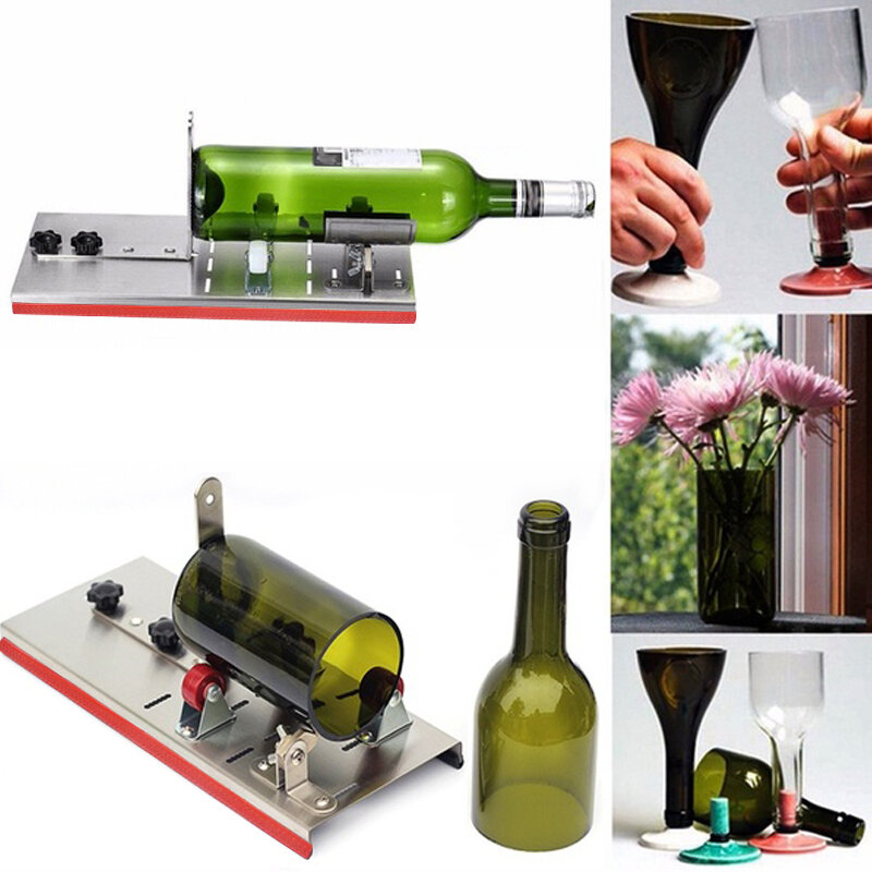 1 pçs diy ferramenta de corte de garrafa de vinho garrafa de vidro máquina de corte de garrafa de vinho cortador de vidro