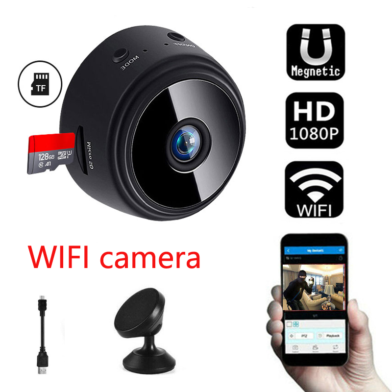 Cámara de vigilancia inteligente 1080P HD WiFi en la nube Dispositivo de seguridad inalámbrico para el hogar, YCC365, con seguimiento automático, color negro