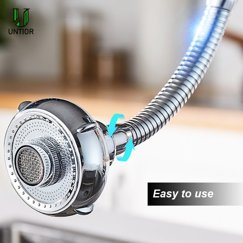 UNTIOR rubinetto da cucina ad alta pressione Extender rubinetto girevole aeratore risparmio idrico rubinetto ugello adattatore accessori per lavandino del bagno