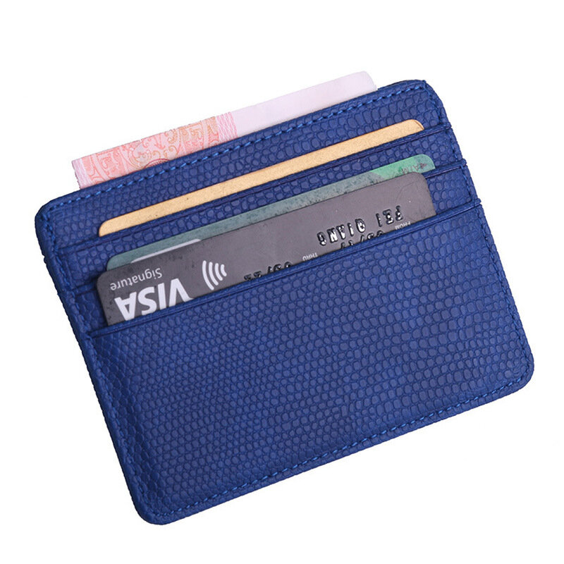 Estojo de carteira de couro com estampa de lagarto para homens e mulheres, porta-cartão de identificação de negócios, pequeno, mini, novo, 2020