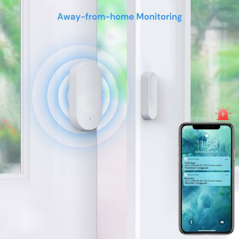 Tür Sensor Zigbee Tür Fenster Sensor Öffnen Entry Smart Sicherheit Alarme Kompatibel Mit Alexa Google Keine Hub Erforderlich App Control