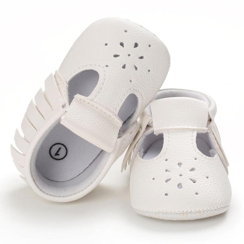 Maluch z miękkimi podeszwami dla niemowląt chłopcy dziewczęta antypoślizgowe skórzane buty na co dzień
