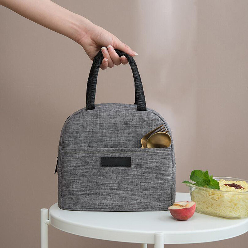 Fiambrera térmica portátil para mujer, bolsa de almuerzo aislante, bolso conveniente, bolsas de comida para el trabajo