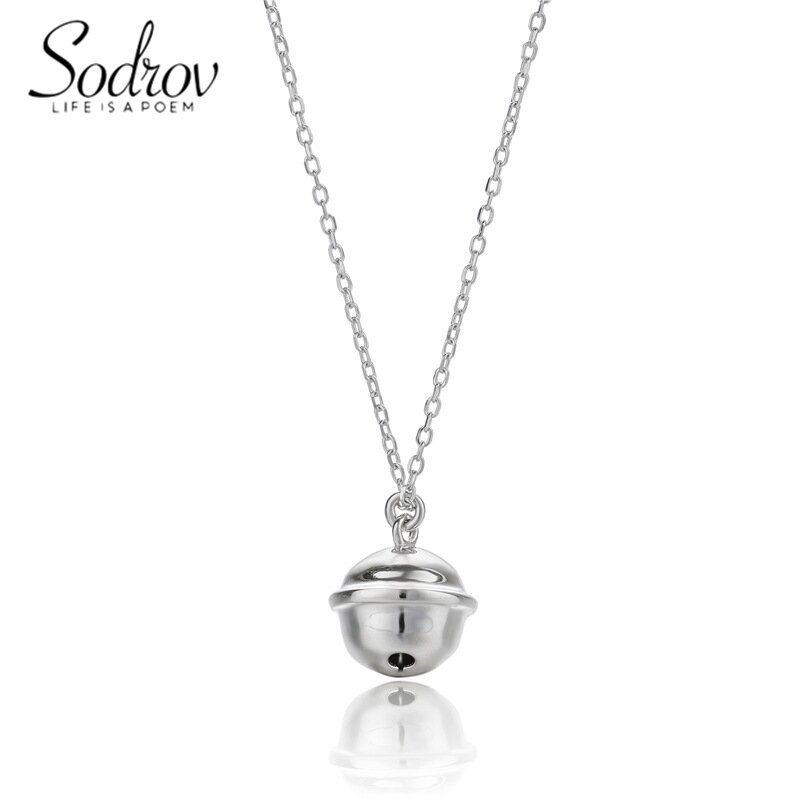 Женское Ожерелье из стерлингового серебра 925 пробы Sodrov, кулон в виде колокольчика в японском стиле, высокое качество, серебро 925 пробы