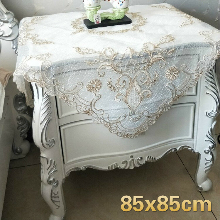 NEW European Lace Embroidery Water Soluble Trim Beautiful Tablecloth Coasters Kitchen Restaurant Placemat Christmas Tapete Decor