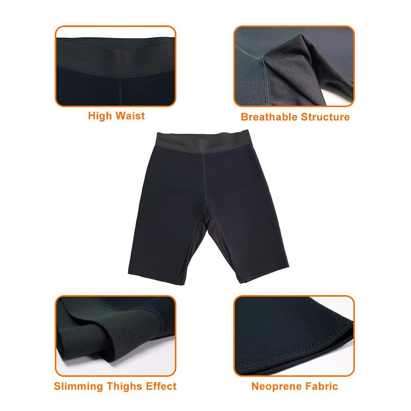 Pantaloni dimagranti da uomo in Neoprene per perdita di peso Thermo Sauna calda sudore Capri Fitness allenamento Body Shaper Shorts corsetto abbigliamento sportivo