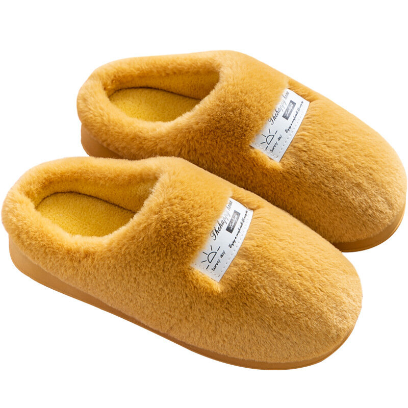 Sandal Pria Mode Musim Gugur Musim Dingin Sepatu Lucu Tetap Hangat Sandal Pria Kasual Rumah Datar Dalam Ruangan Kamar Tidur Rumah Nyaman