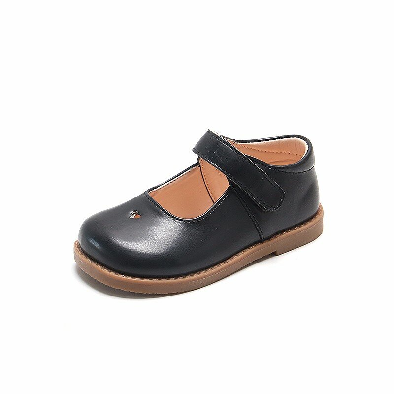 2021 демисезонные детские кожаные Туфли Мэри Джейн обувь для девочек в форме сердца с вырезами Детская Классическая обувь для маленьких прин...