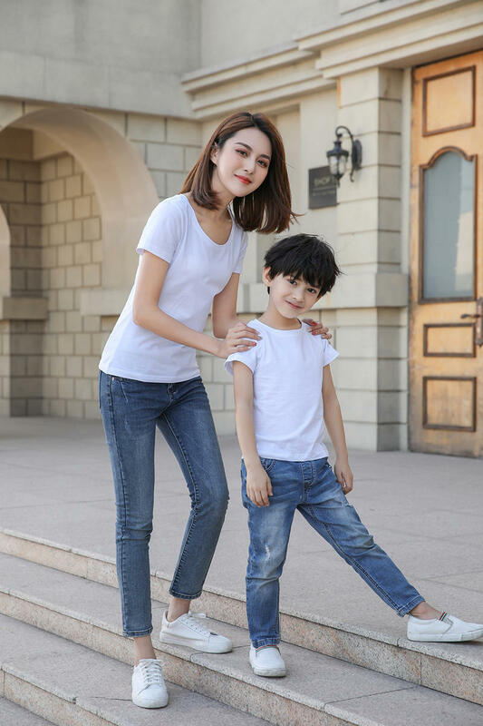 Kaus Gambar Teks Foto LOGO Kustom DIY Kaus Cetak untuk Anak Dan Kaus Putih untuk Pria dan Wanita Kaus Modal Lengan Pendek