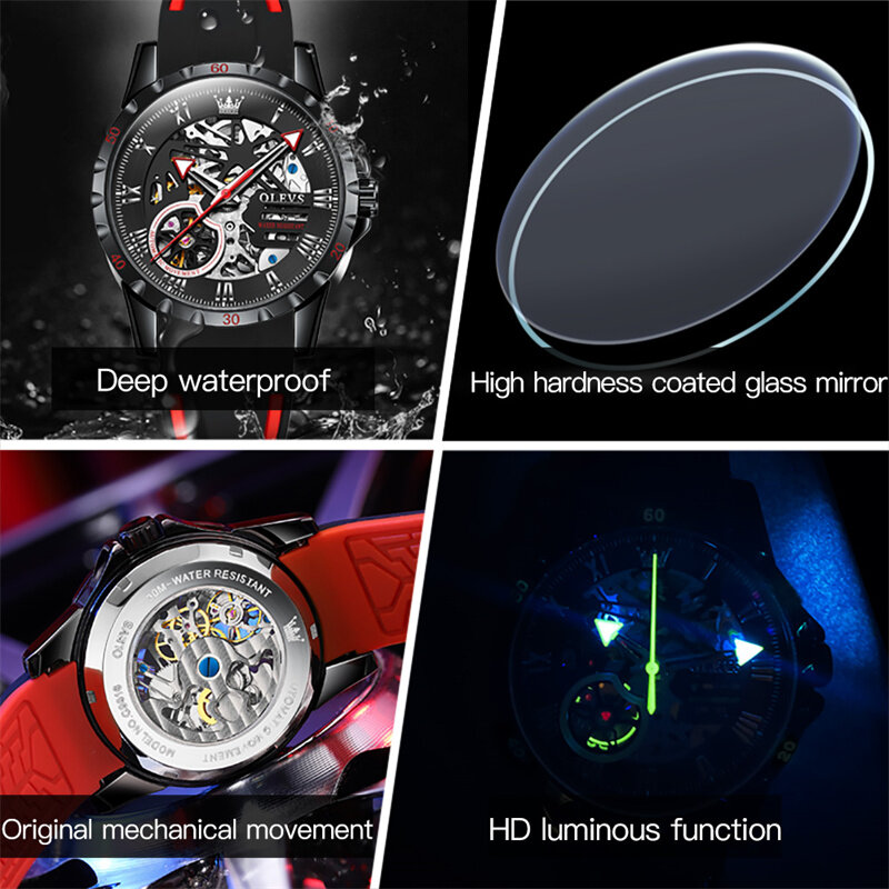2021 novos relógios masculinos quentes marca relógio de luxo para homens à prova dwaterproof água relógio mecânico automático dos homens moda esporte masculino reloj hombre