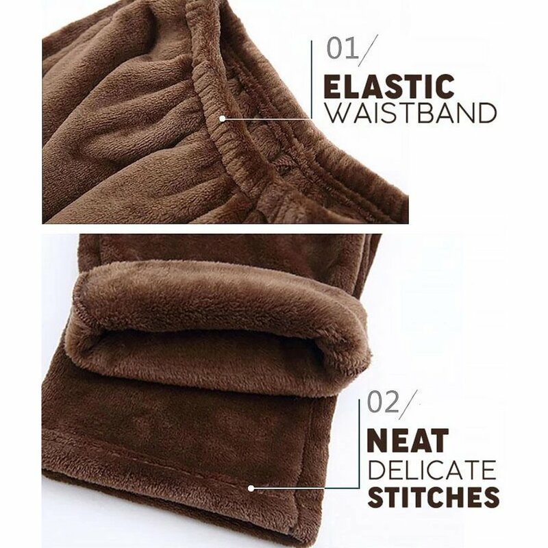 Pantalones gruesos de lana de Coral para invierno, calzas cálidas y sueltas de talla grande, térmicas, de terciopelo, novedad de 2019