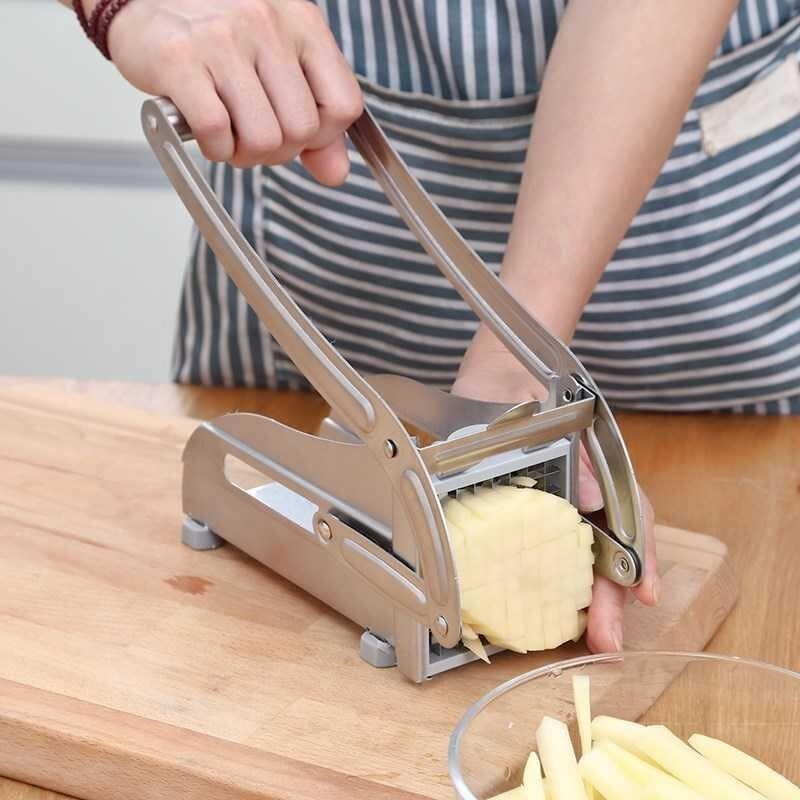Roestvrij Staal Handmatige Aardappel Cutter Shredder Frieten Snijmachine Chips Maker Vlees Chopper Snijmachine Keuken Gereedschap