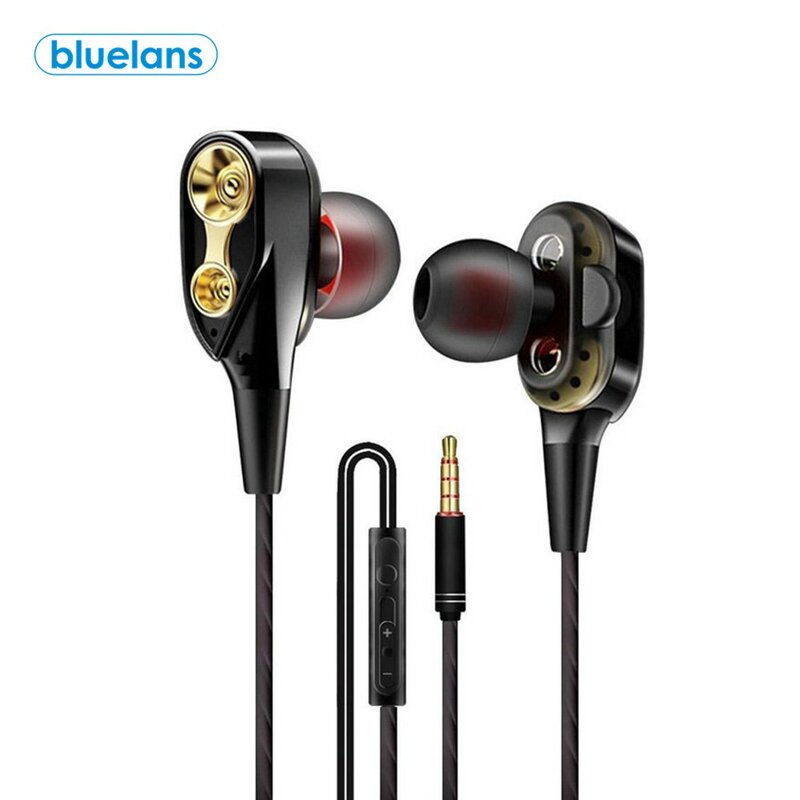 Balanced-fones de ouvido intra-auriculares armicos, 2 drivers, bobina de ferro, 3.5mm, universal, com fio