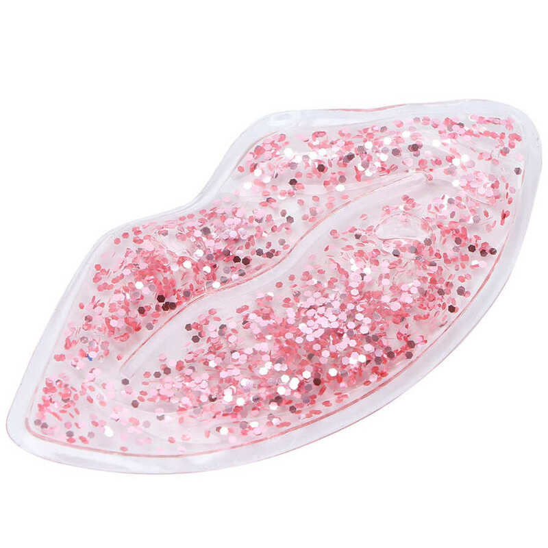 Reusable Lip Shape Ice Pack Hot Cold Compress Gel Facial Care Lip Mask Anti-Swelling Pain Relief Patch