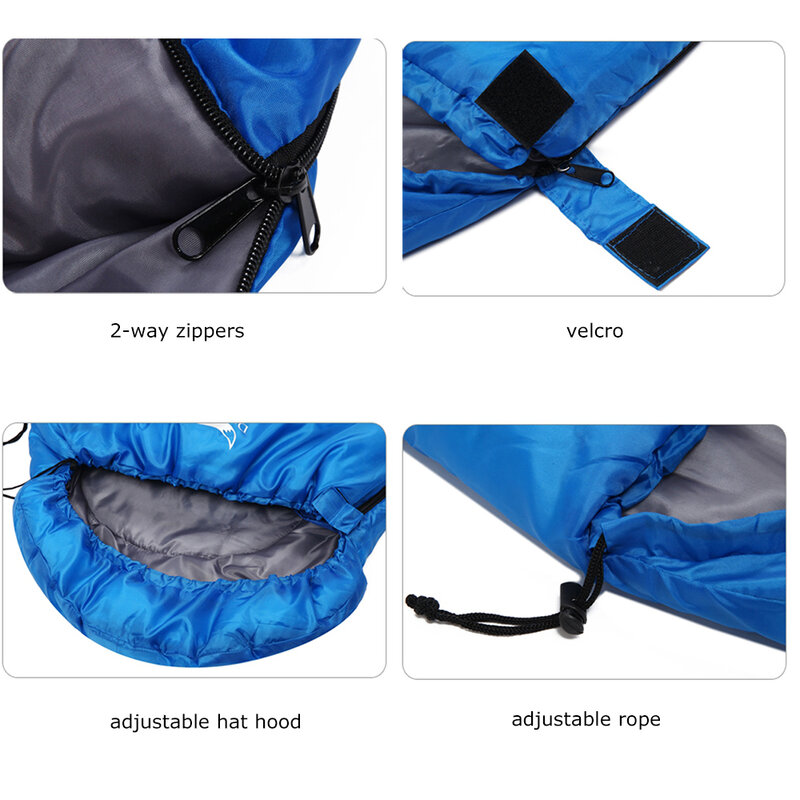 Wüste & Fox Ultraleicht Schlafsäcke für Erwachsene Kinder 1KG Tragbare 3 Saison Wandern Camping Rucksack Schlafsack mit sack