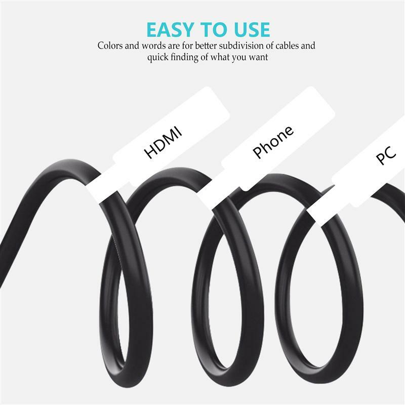 10 Sheets Useful Self-Adhesive Warning Labels Tear Resistant Cable Labels