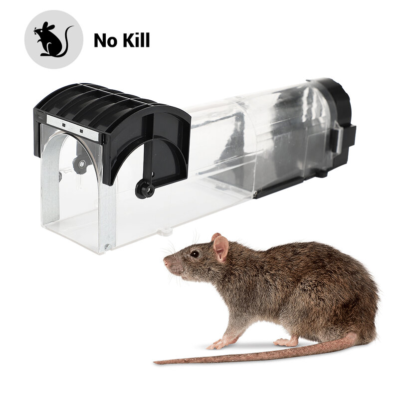 Armadilha inteligente de rato, bloqueia automática, reutilizável, não mata ratos, gaiola para rato, apanhador de ratos, armadilha automática para controle de animais de estimação, peças