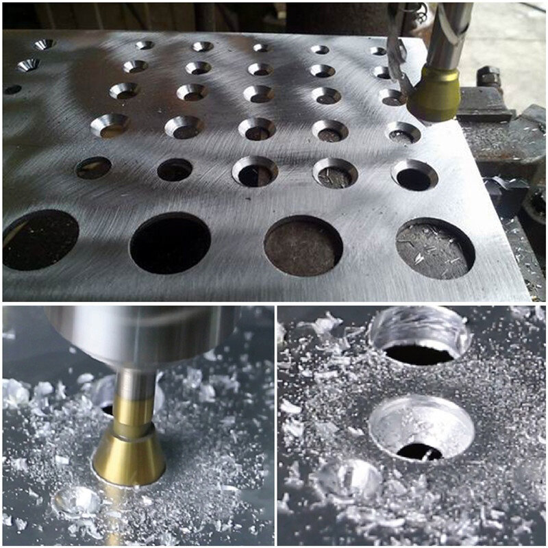 1pc 90 Grad 2-20mm Senker Bohrer Set Titan Beschichtet Fase Bohrer Metall Schneiden Bohrer anfasen