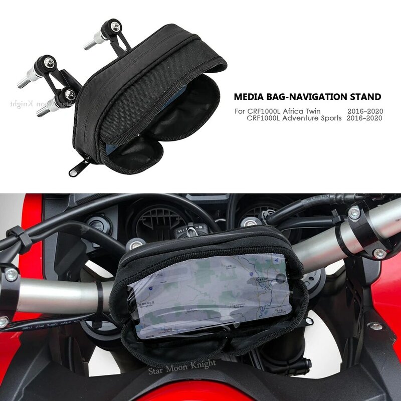Für Honda CRF1000L Afrika Twin Abenteuer Sport Lenker Telefon Ständer Halter Mobile GPS Wasserdichte Media Tasche Navigation Halterung