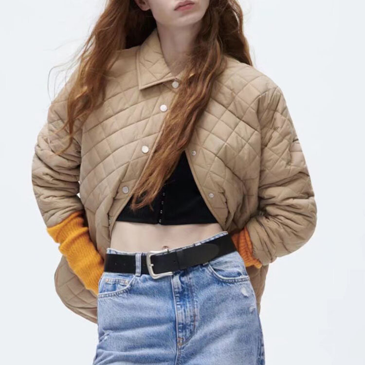 2021 autunno e inverno nuove donne abito a maniche lunghe in cotone a rete monopetto giacca di jeans con tasche