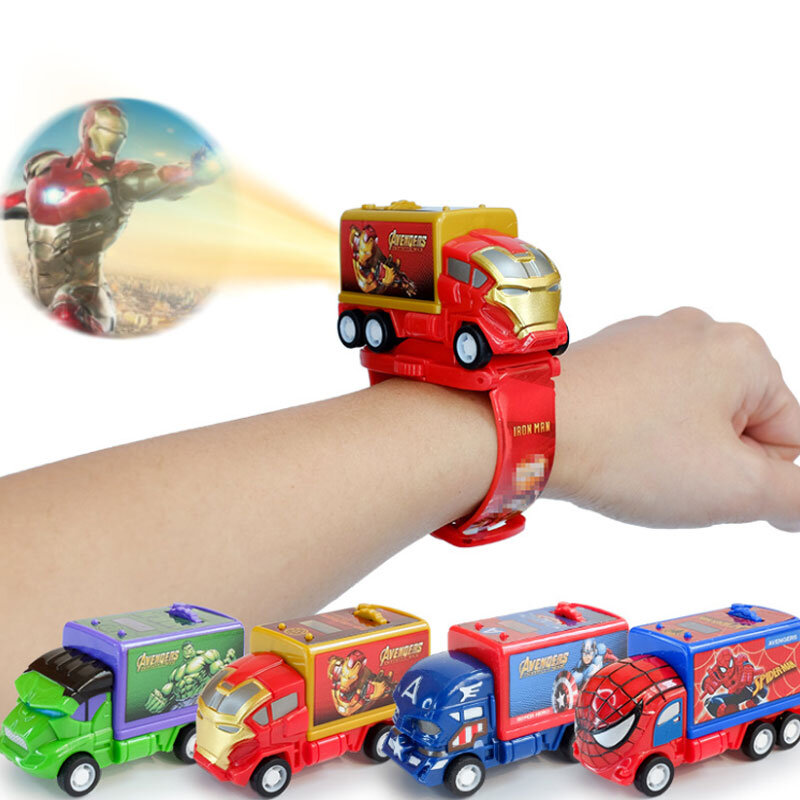 Nowy gorący chłopak odporność na upadek samochód bezwładnościowy może być projekcją 3D cartoon elektroniczny zegarek na co dzień dziewczyna dziecko ładny zegar prezent na boże narodzenie