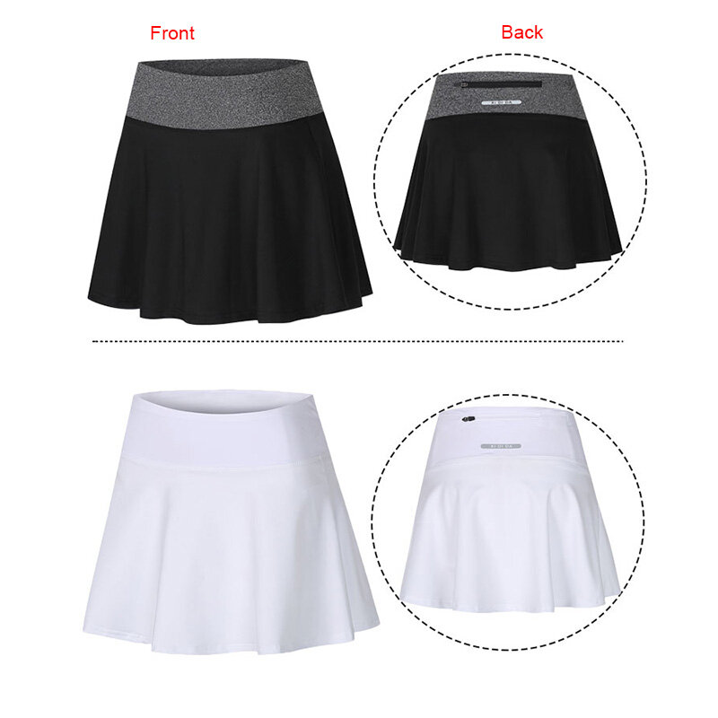 Pantalones cortos de bádminton transpirables de secado rápido para mujer, faldas de tenis, Yoga, Fitness, correr, Maratón, busto plisado