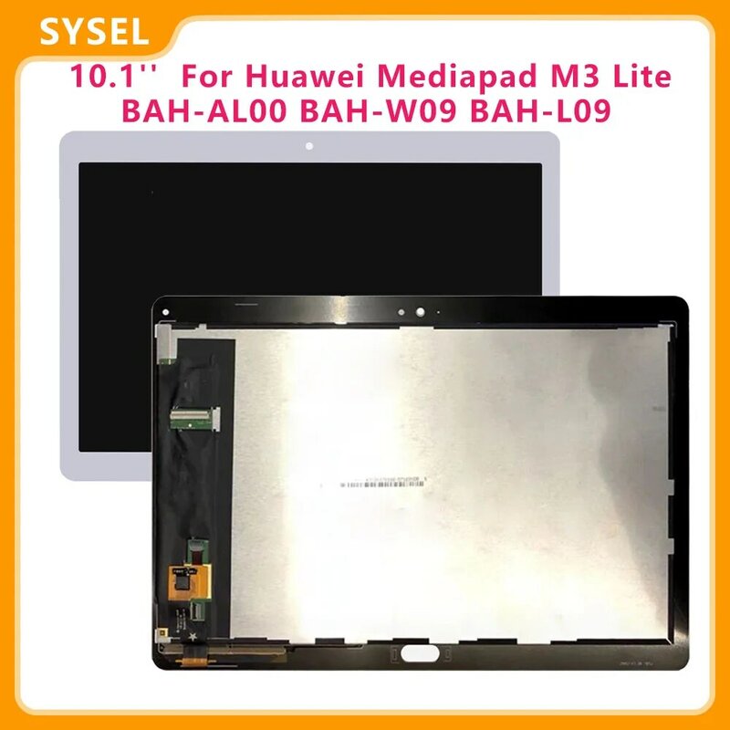 10.1 ''ل هواوي Mediapad M3 لايت BAH-AL00 BAH-W09 BAH-L09 LCD عرض محول الأرقام الشاشة لوحة اللمس الاستشعار الجمعية