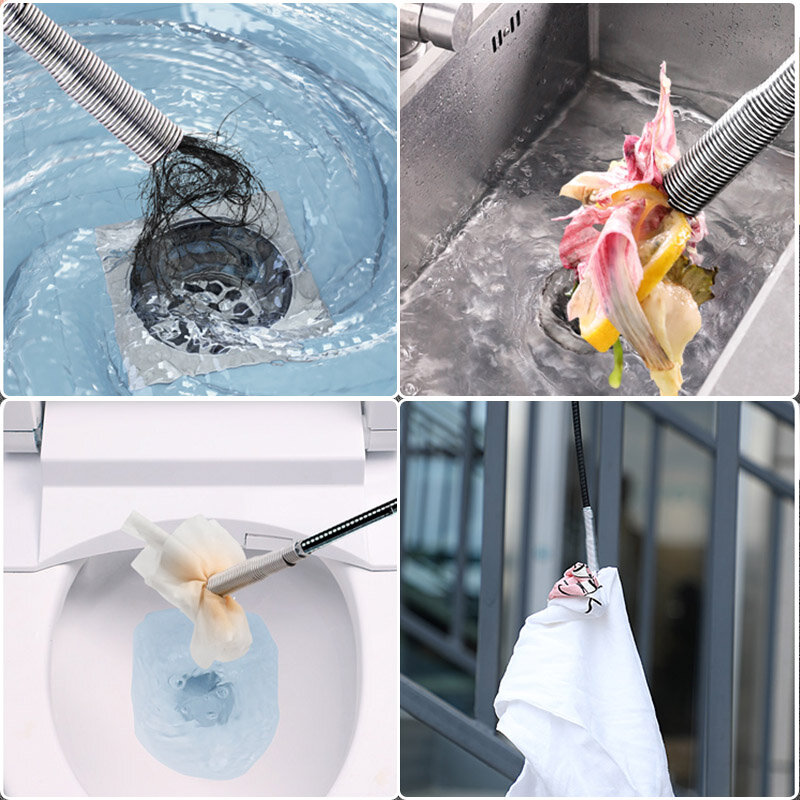 Lavello tubo draga canale dell'acqua detergente per drenaggio gancio per la pulizia dei capelli filtro per fognature Anti intasamento pavimento depilazione zoccoli strumenti