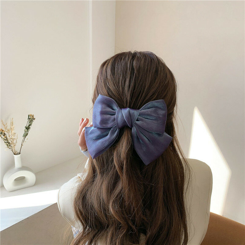 Hot - Selling Solid Color Big Bow Knot Hairpin Girl Popular Hairpin Sweet Hairpin Hair Act The Role Of Lovely Girl BB Hairpin