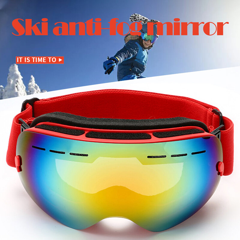Gogle śnieżne Anti-fog PC poszycie soczewki UV ochrona oczu gogle narty terenowe artykuły sportowe snowboard gogle narciarskie