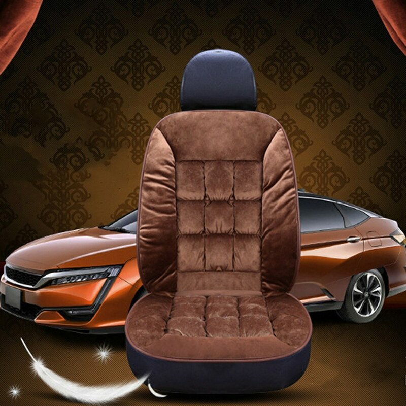 Capa de carro macio quente almofada de pelúcia esteira cadeira almofada universal antiderrapante almofada carro protetor