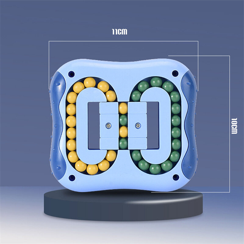 Puzzle rotante a forma di cubo Creative Magic Bean rotante cubo giocattolo per coordinare l'intelligenza educativa sollievo dallo stress ansia Fidget Spinning per bambini e adulti blu 