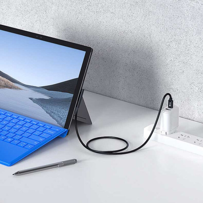 USB C PD Fast Charger สำหรับ Microsoft Surface Pro 7 6 5 4/แท็บเล็ตชาร์จอะแดปเตอร์สาย