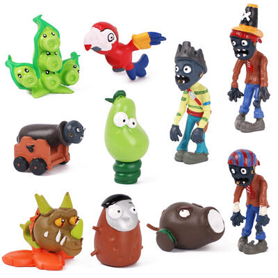 12 Styles Plants Vs Zombies Figure Toy PVZ  Plant War Zombie 2 Pea Shooter Sunflower Model Toy Cartoon Solid PVC Collection Doll
