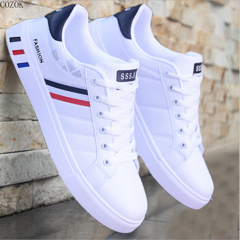 White shoe Casual Shoes Summer New Fashion Flat Breathable Sneakers Light Shoes Male Tennis Sneaker Business Travel Footwear