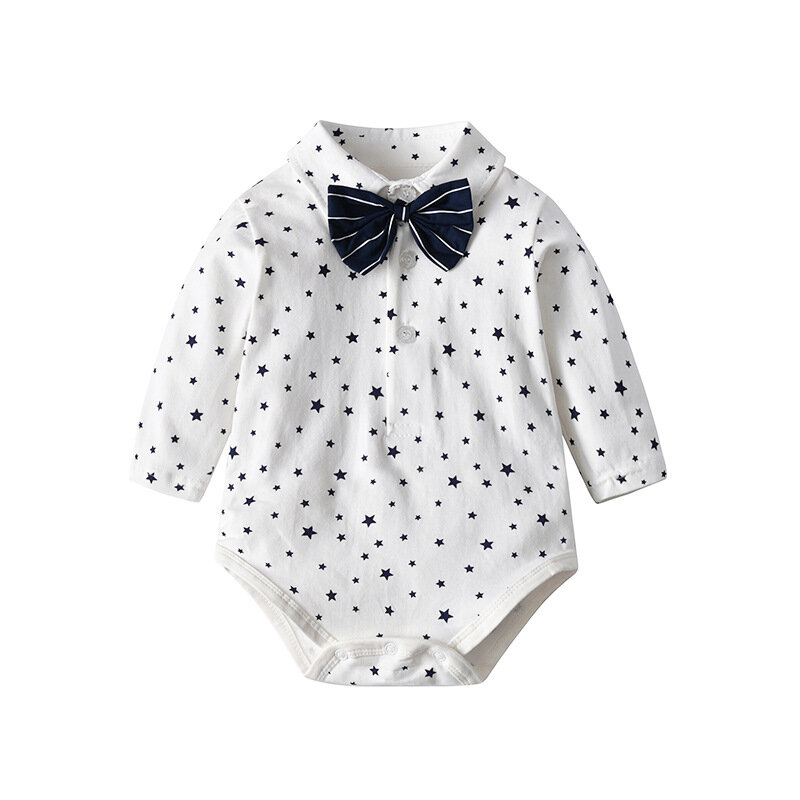 Yg-ملابس أطفال ذات علامة تجارية ، بلوزة بأكمام طويلة مع ربطة عنق ، بدلة زاحف قصيرة مثلثة للأطفال ، ربيع وصيف 2021