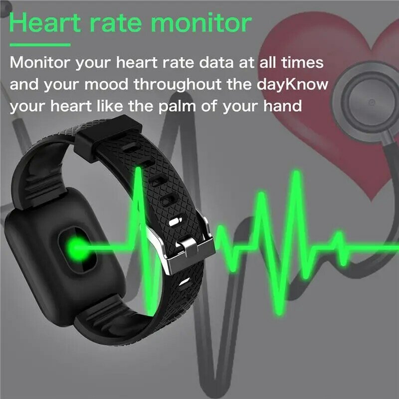สมาร์ทนาฬิกาผู้ชายผู้หญิง Smartwatch บลูทูธวัดความดันโลหิต Heart Rate Monitor นาฬิกาสมาร์ทนาฬิกานาฬิกาสปอร์...