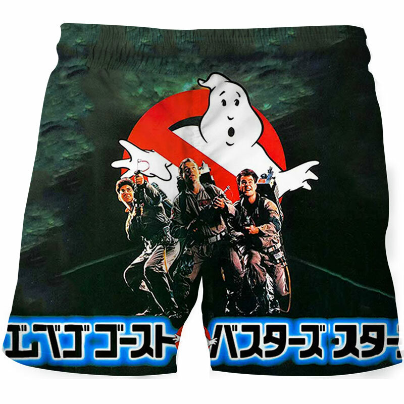 Menino ghostbuster shorts praia calções de natação rápido seco bebê meninos shorts crianças roupas calças adolescente ao ar livre shorts verão