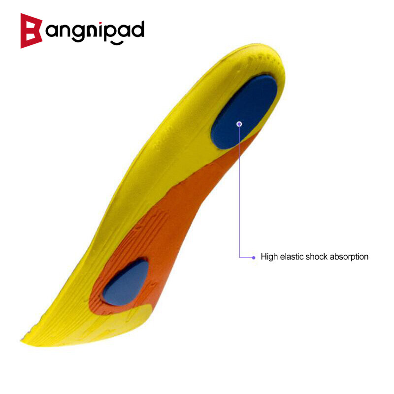 BANGNIPAD Flat Foot Sports Insoles Arch Support Shock Absorb Inserts Orthopedic sole Plantar Fasciitis Shoe Pads for Men Women