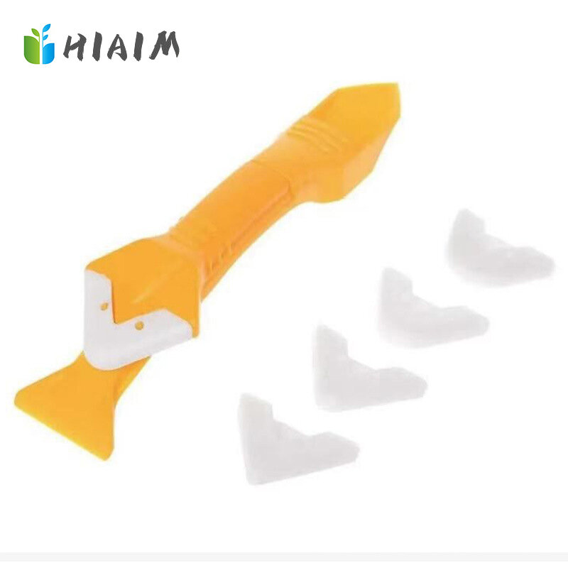 HIAIM Silicone Remover Caulk Finisher Sealant Smooth Scraper Grout Kit Tools with Seam Tape Plastic Hand Tools Set Accessories A