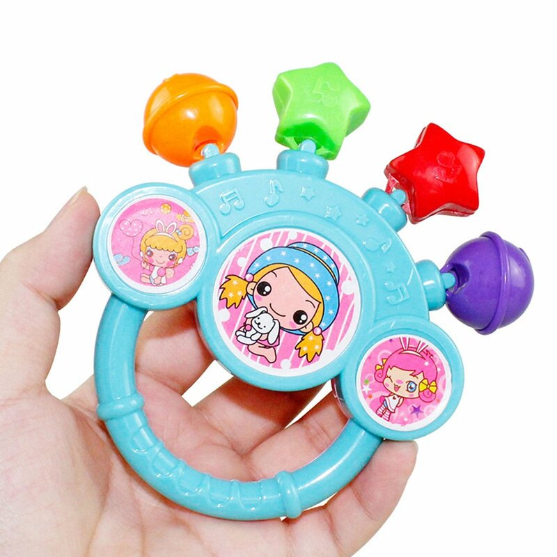 7pcs Set Baby Toys Hand Hold Shaking Bell Interesting Education Rattles Toys Gift