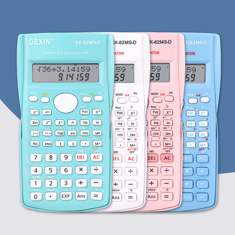 Calculadora Científica de ingeniería escolar para estudiantes, herramientas de cálculo de papelería, examen, función de calculadora de Color creativa