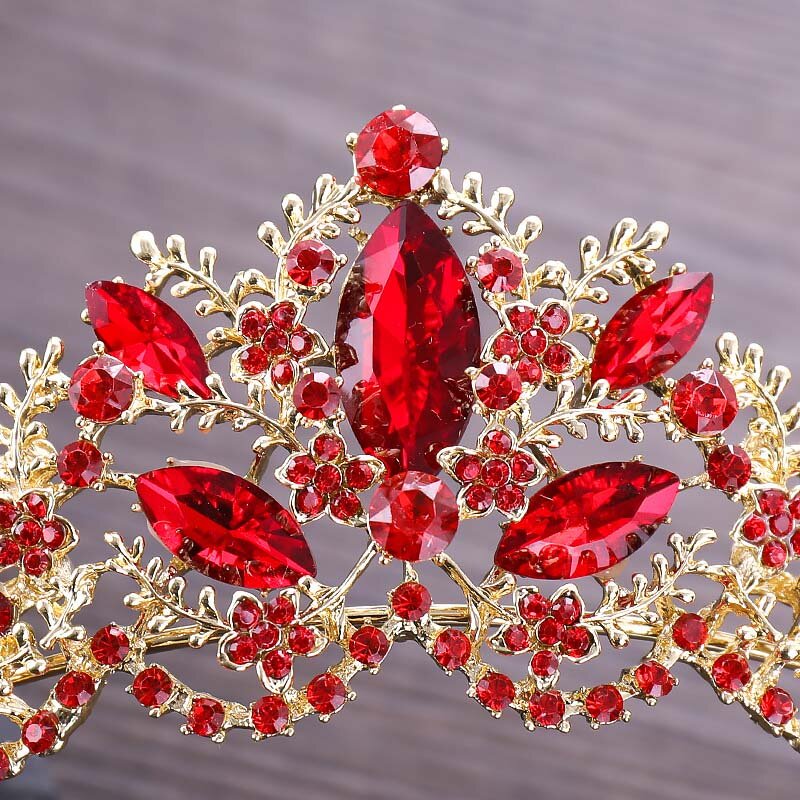 Coroa de casamento chinesa para noivas, tiara com strass brilhante, acessórios de cabelo para mulheres, joia de decoração de princesa