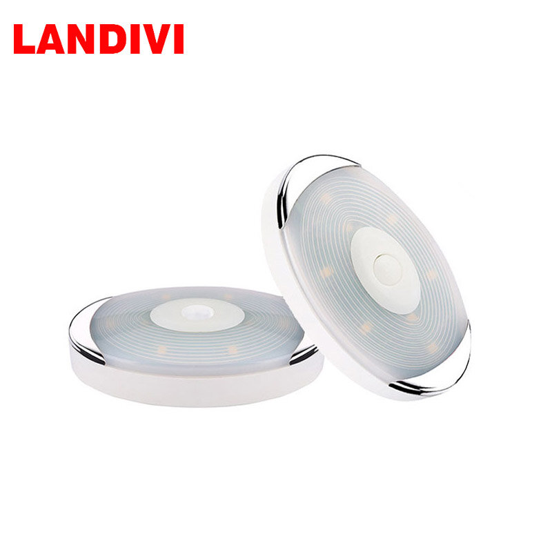 Lampe LED sans fil alimentée par piles, idéal pour une table de chevet, une chambre à coucher ou un placard, 1/6 unités