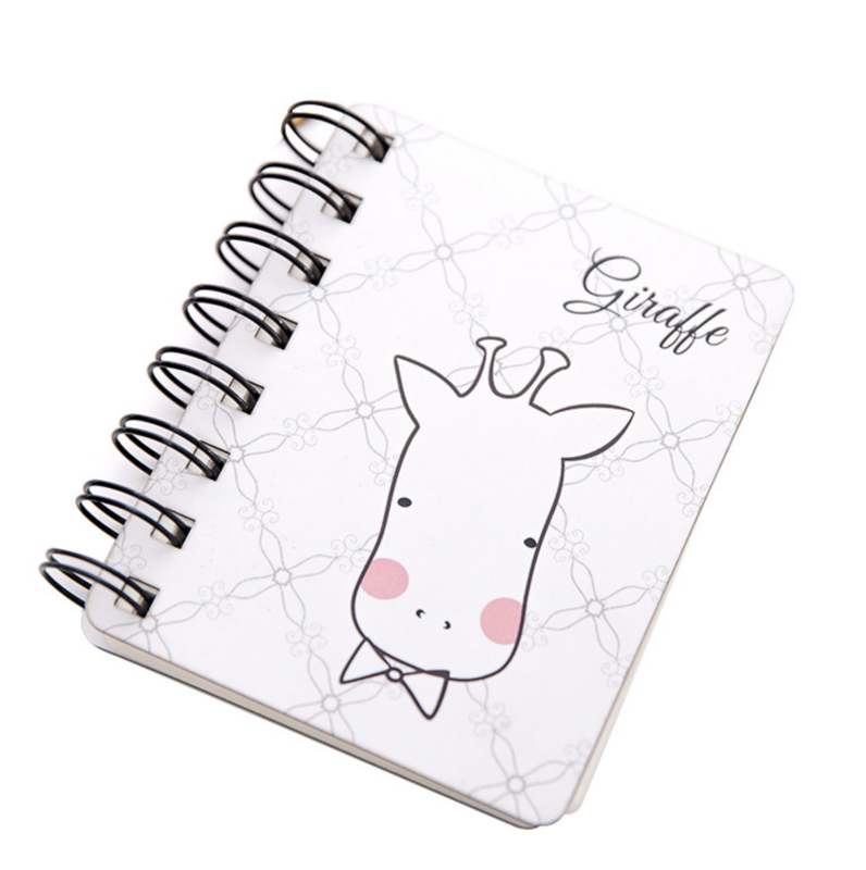 Cute Cartoon Pattern Winding Coil Notebook 80 Pages Hand Account Small Notepad Diary Student Notebook Planner Easy to Carry