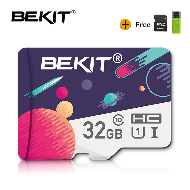 Bekitメモリカード100% オリジナル8ギガバイト16ギガバイト32ギガバイト128ギガバイト256ギガバイトClass10メモリカードミニtf/sd cartaoデメモリアU1/U3電話