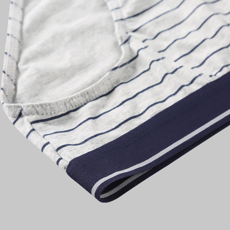 4 pçs/lote masculino stripe algodão briefs estereoscópico alfaiataria calcinha homens confortável respirável marca underwere
