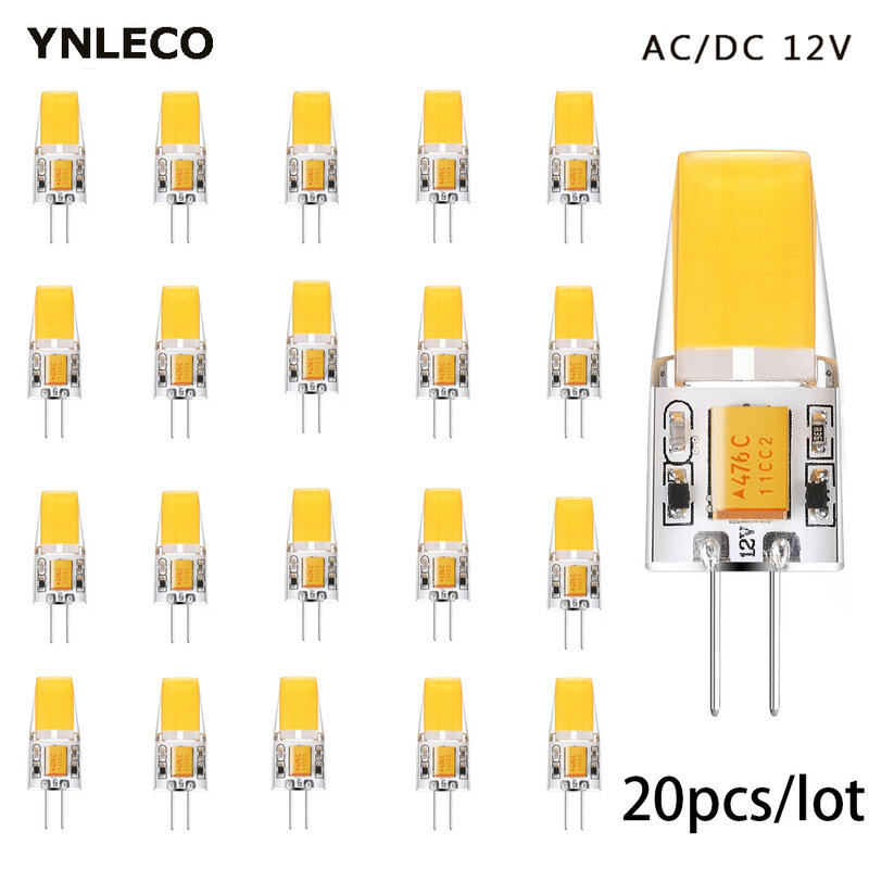 20 sztuk/partia G4 LED żarówka 12V AC DC 3W LED G4 lampa 360 stopni bez migotania ciepły naturalny zimny biały odpowiednik 30W żarówki halogenowe