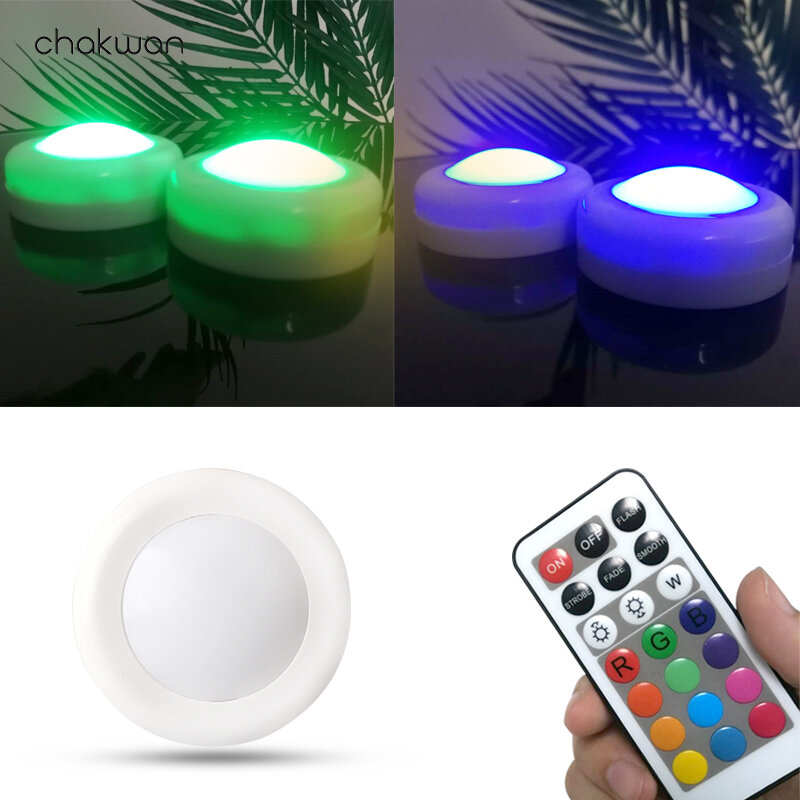 Batería Color Puck luces controlador remoto LED de luz regulable toque cocina escalera contador pasillo lámpara de noche
