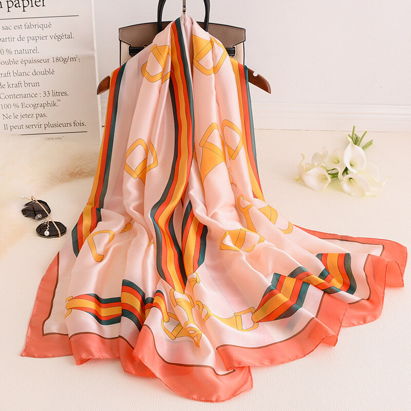 2021 luxus designer schal femme seide strand schals foulard frauen print tücher und wraps weiche pashmina bufanda